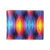 Flame Fire Blue Design Print Men's ID Card Wallet