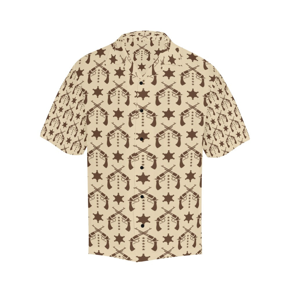 Western Cowboy Print Design LKS302 Men's Hawaiian Shirt