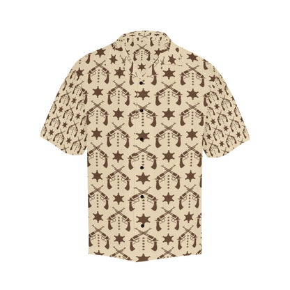 Western Cowboy Print Design LKS302 Men's Hawaiian Shirt