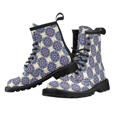 lotus Boho Pattern Print Design LO08 Women's Boots