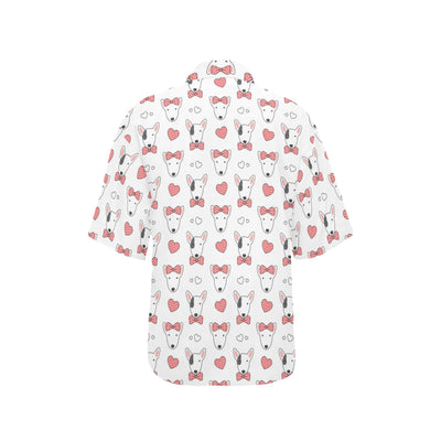 Bull Terriers Pattern Print Design 08 Women's Hawaiian Shirt