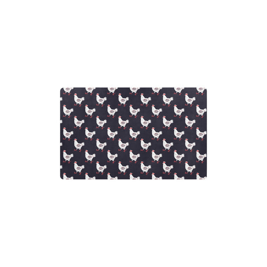 Chicken Pattern Print Design 03 Kitchen Mat