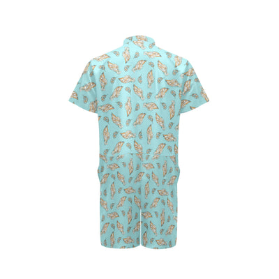 Angel Wings Pattern Print Design 03 Men's Romper