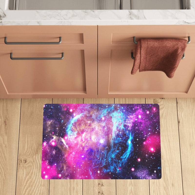 Galaxy Night Purple Space Print Kitchen Mat