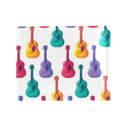 Acoustic Guitar Print Design LKS406 Men's ID Card Wallet