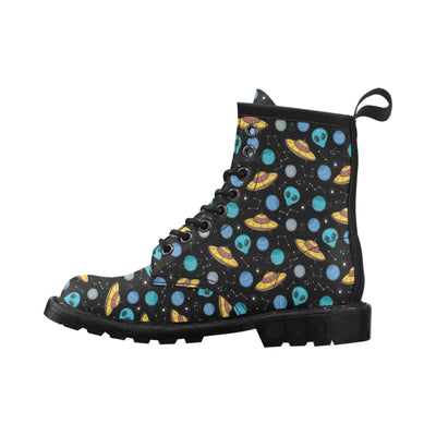 UFO Alien Print Design LKS306 Women's Boots