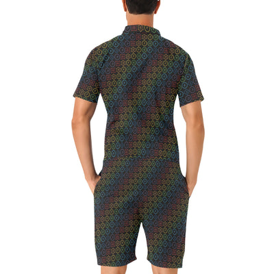 Chakra Colorful Symbol Pattern Men's Romper