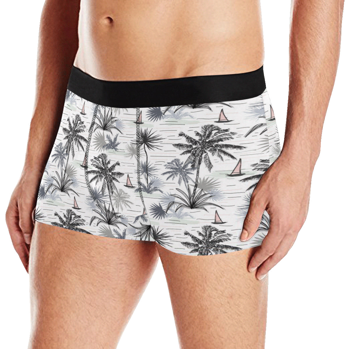Pacific island Pattern Print Design A04 Men's Boxer Briefs
