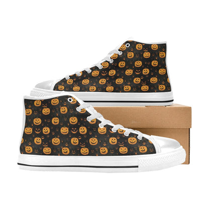 Halloween Print Design LKS401 High Top Women's White Shoes