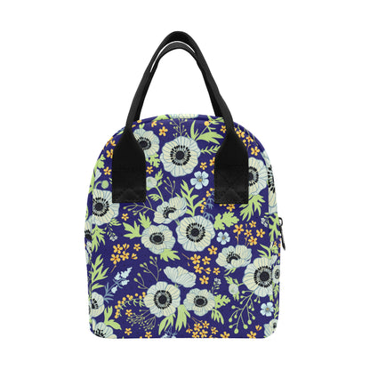 Anemone Pattern Print Design AM06 Insulated Lunch Bag