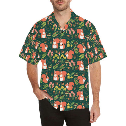 Squirrel Print Design LKS302 Men's Hawaiian Shirt
