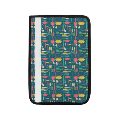 Cooking Kitchen Tools Pattern Print Design 01 Car Seat Belt Cover