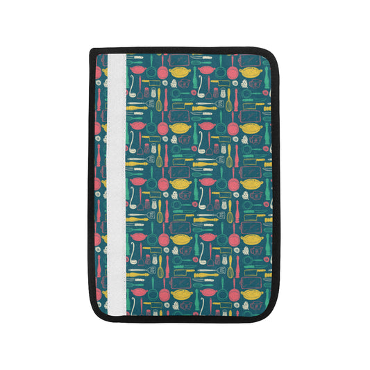 Cooking Kitchen Tools Pattern Print Design 01 Car Seat Belt Cover