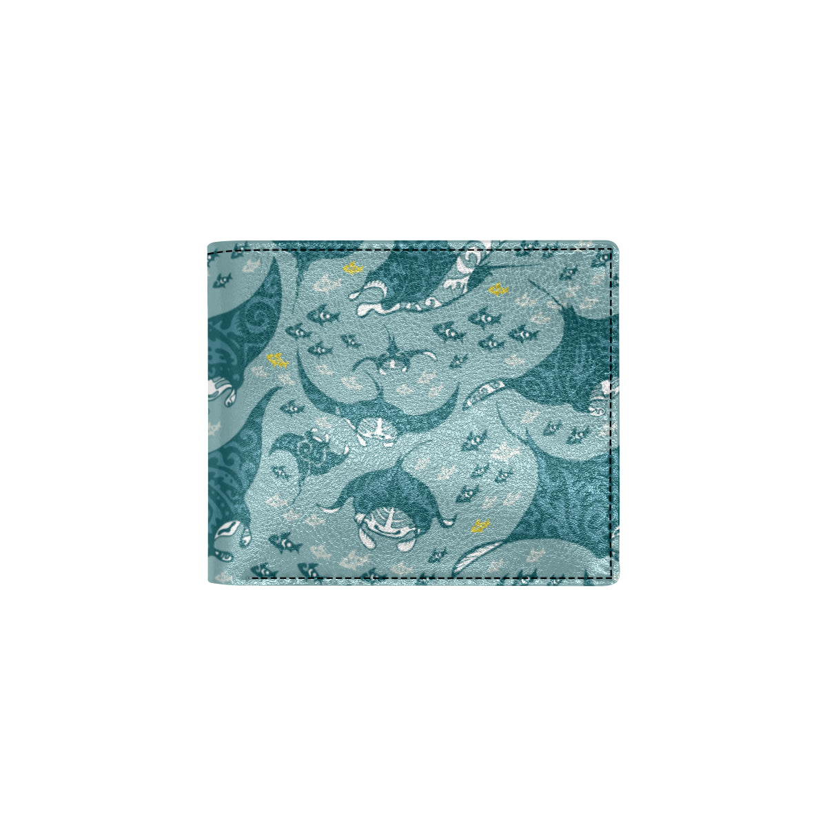 Manta Ray Tribal Pattern Print Design 03 Men's ID Card Wallet