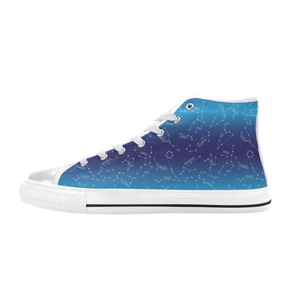 Virgo Print Design LKS302 High Top Women's White Shoes