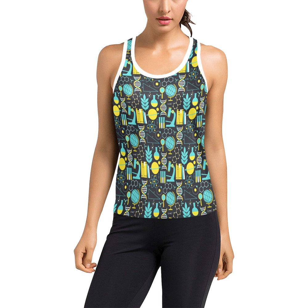 Science Print Design LKS301 Women's Racerback Tank Top