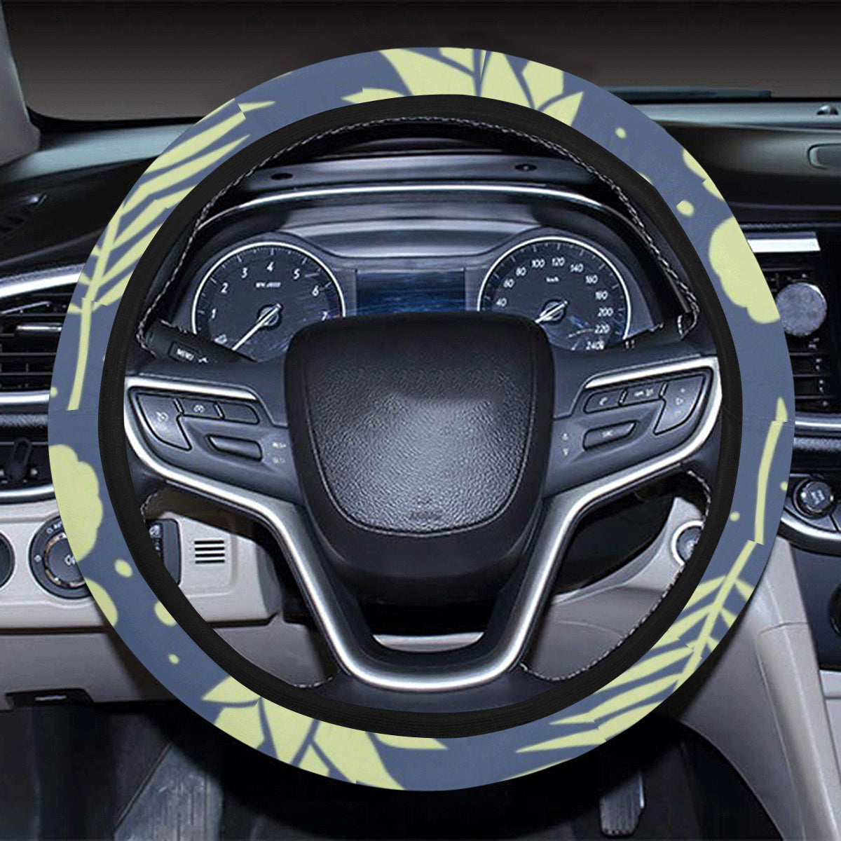 Pineapple Pattern Print Design PP07 Steering Wheel Cover with Elastic Edge