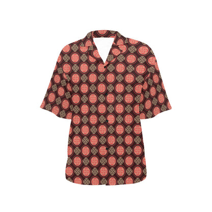 Celtic Pattern Print Design 02 Women's Hawaiian Shirt