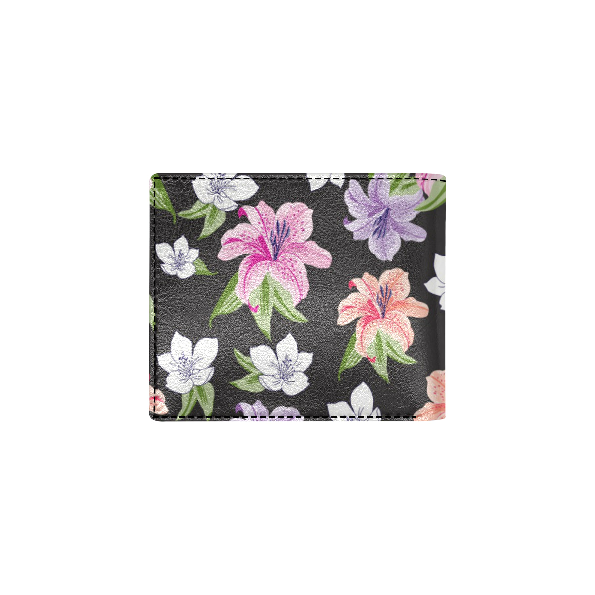 Lily Pattern Print Design LY02 Men's ID Card Wallet