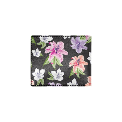 Lily Pattern Print Design LY02 Men's ID Card Wallet