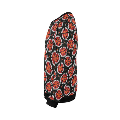 Carnations Pattern Print Design CN03 Men Long Sleeve Sweatshirt