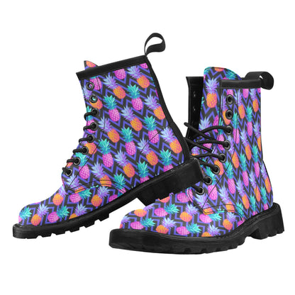 Pineapple Color Art Pattern Women's Boots