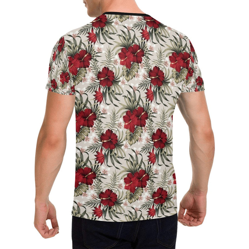 Hibiscus Print Design LKS3011 Men's All Over Print T-shirt