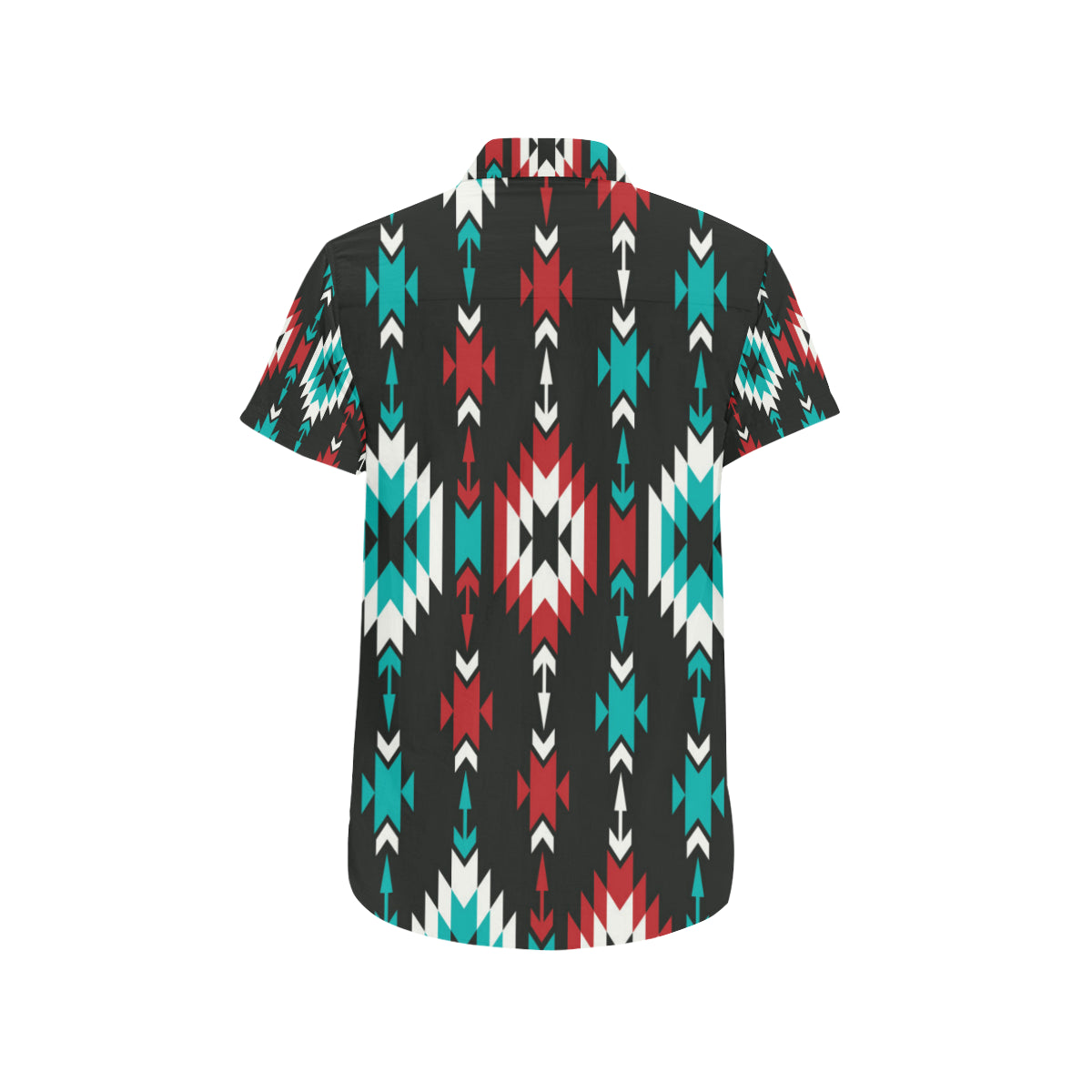 Native Pattern Print Design A08 Men's Short Sleeve Button Up Shirt