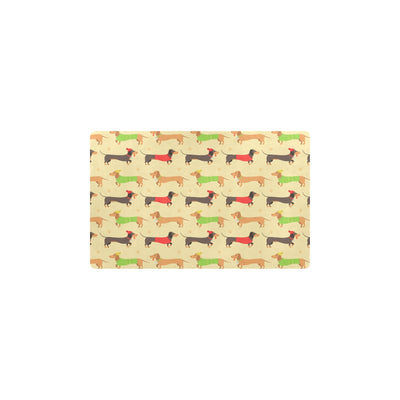 Dachshund Pattern Print Design 06 Kitchen Mat