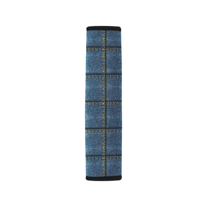 Jean Patchwork Pattern Print Design 02 Car Seat Belt Cover
