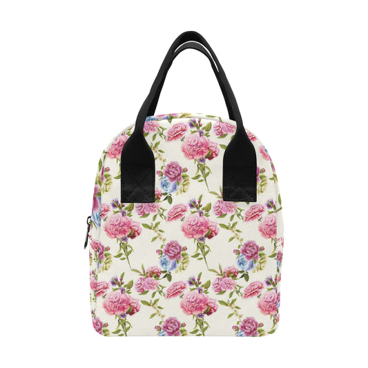 Carnations Pattern Print Design CN02 Insulated Lunch Bag