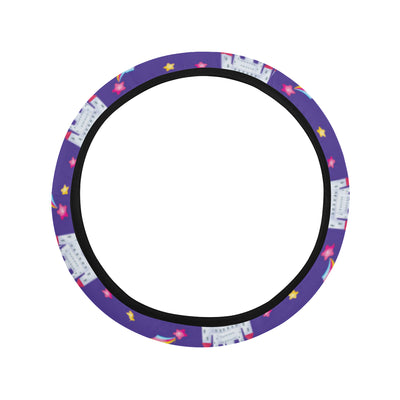 Unicorn Casttle Steering Wheel Cover with Elastic Edge