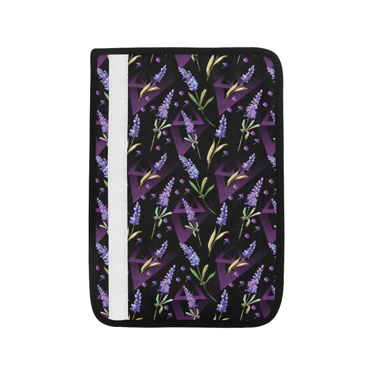 Lavender Pattern Print Design LV07 Car Seat Belt Cover