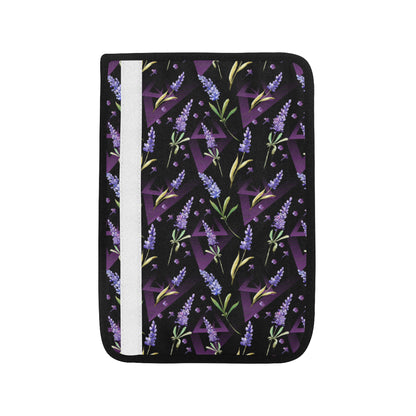 Lavender Pattern Print Design LV07 Car Seat Belt Cover