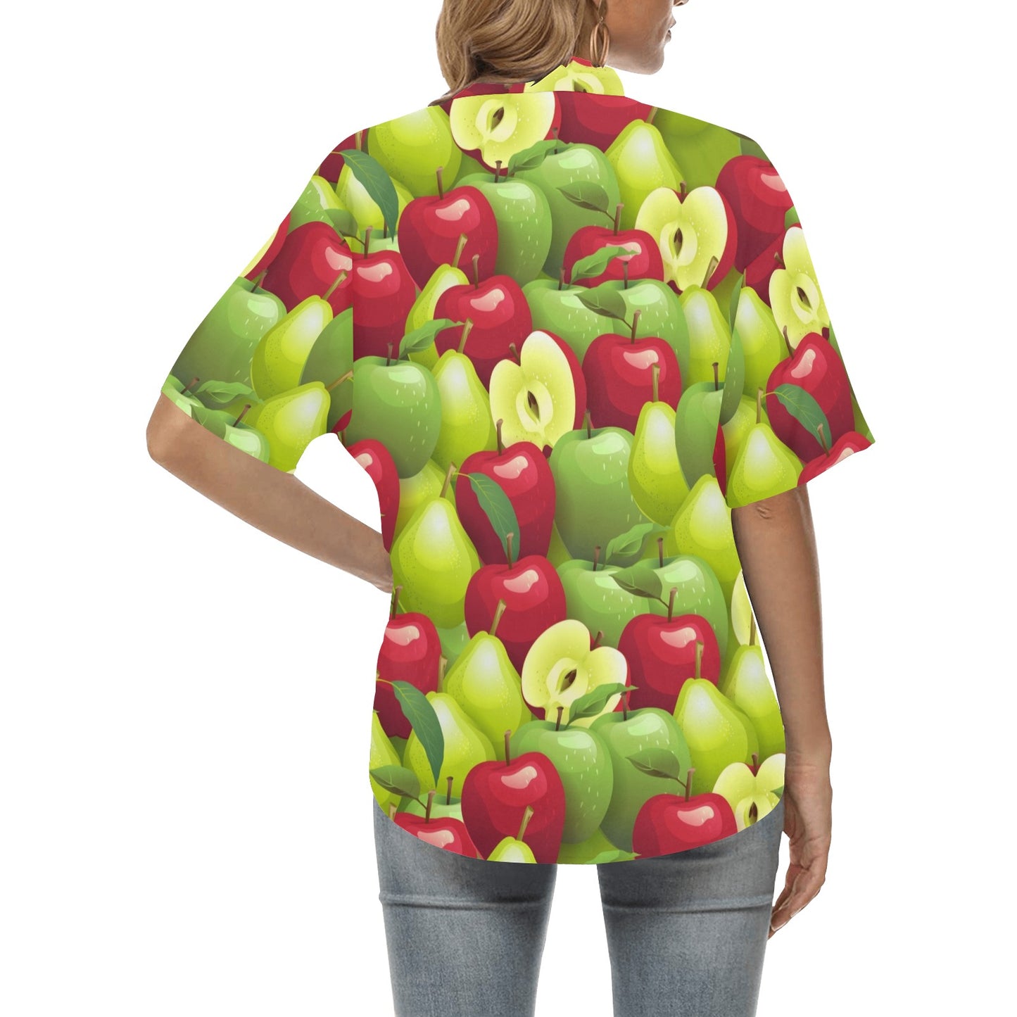 Apple Pattern Print Design AP03 Women's Hawaiian Shirt
