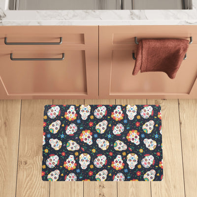 Sugar Skull Print Design LKS305 Kitchen Mat