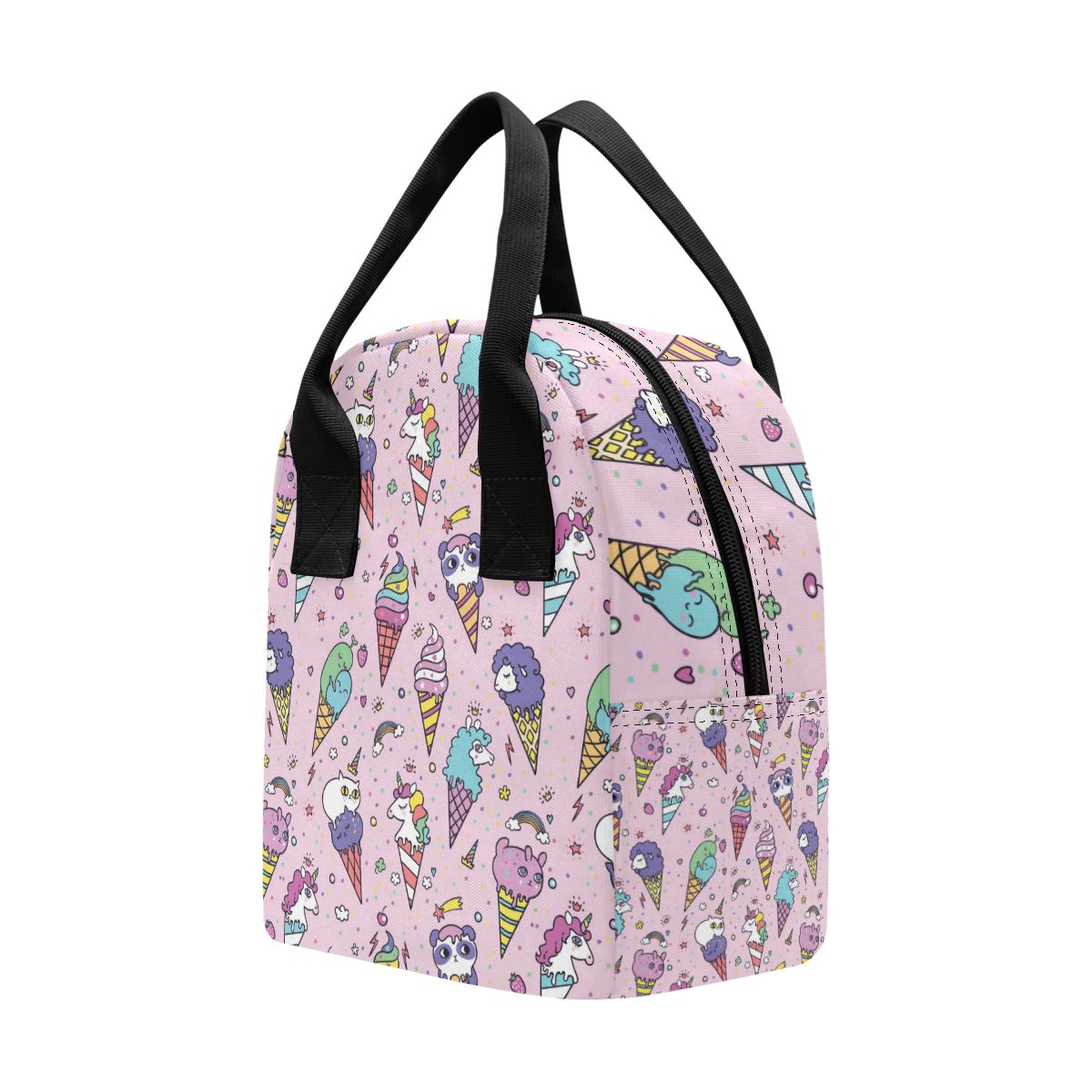 Ice Cream Pattern Print Design IC05 Insulated Lunch Bag