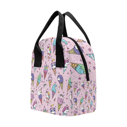 Ice Cream Pattern Print Design IC05 Insulated Lunch Bag