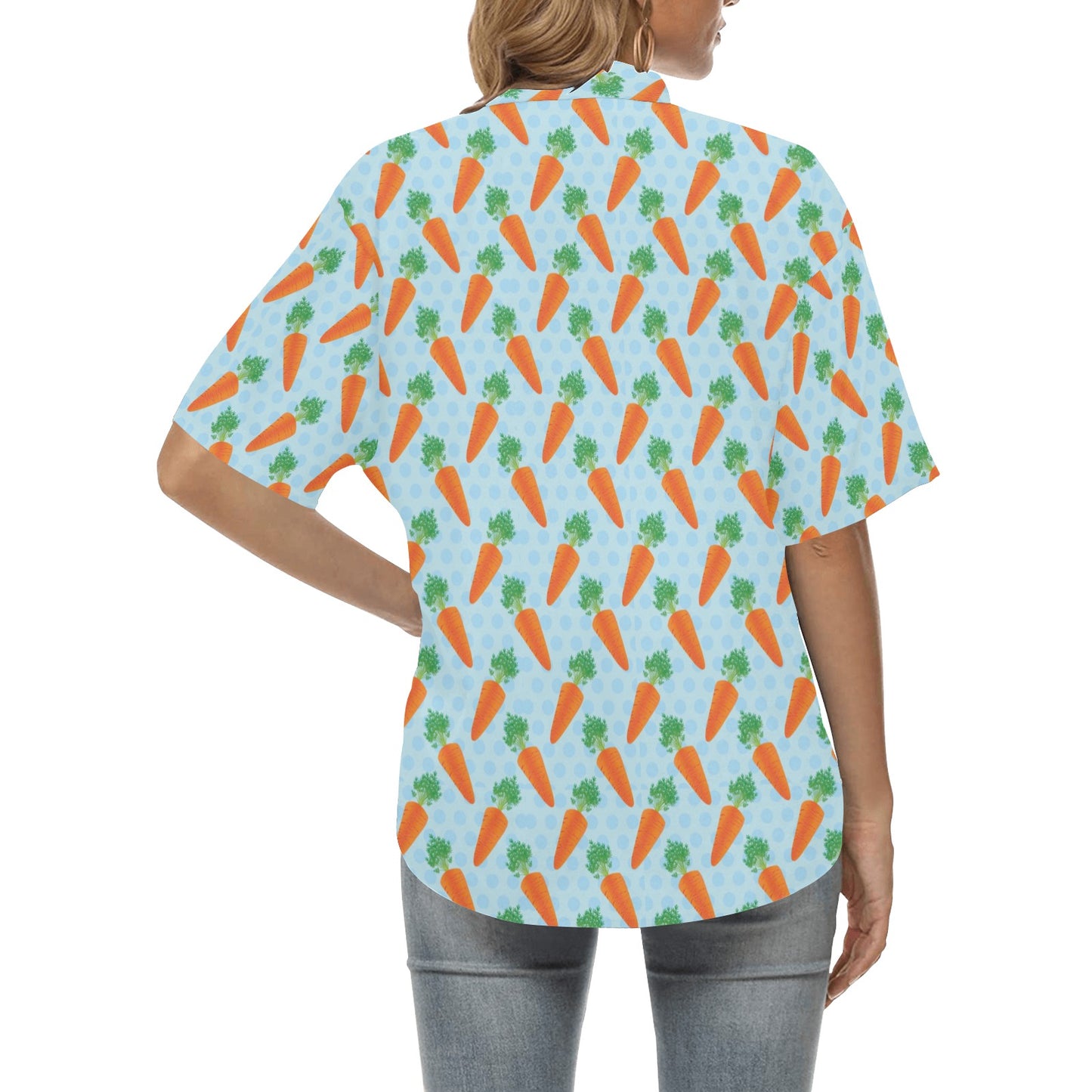 Carrot Pattern Print Design 01 Women's Hawaiian Shirt