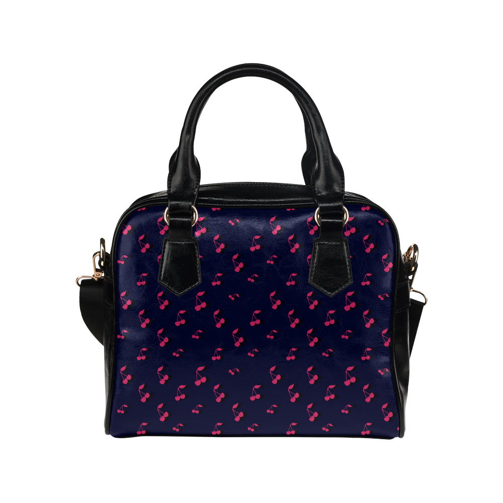 Cherry Pattern Print Design 02 Shoulder Handbag