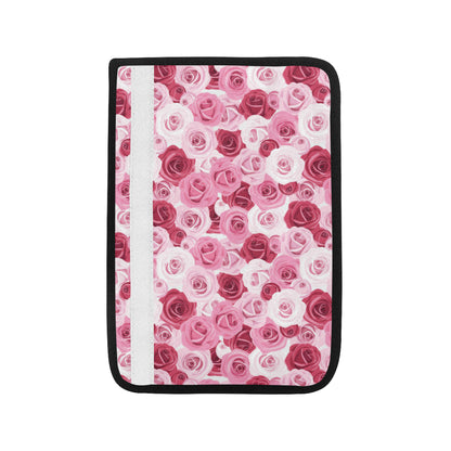 Pink Red Rose Pattern Print Car Seat Belt Cover