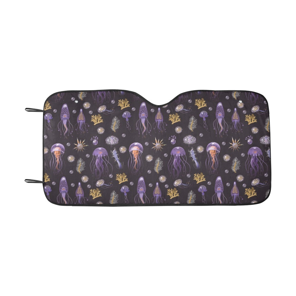 Seaweed With Jelly Fish Print Design LKS305 Car front Windshield Sun Shade