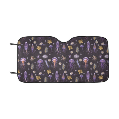 Seaweed With Jelly Fish Print Design LKS305 Car front Windshield Sun Shade