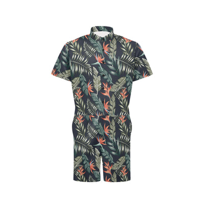 Bird Of Paradise Pattern Print Design BOP02 Men's Romper