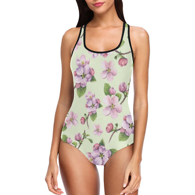 Apple blossom Pattern Print Design AB05 Women Swimsuit