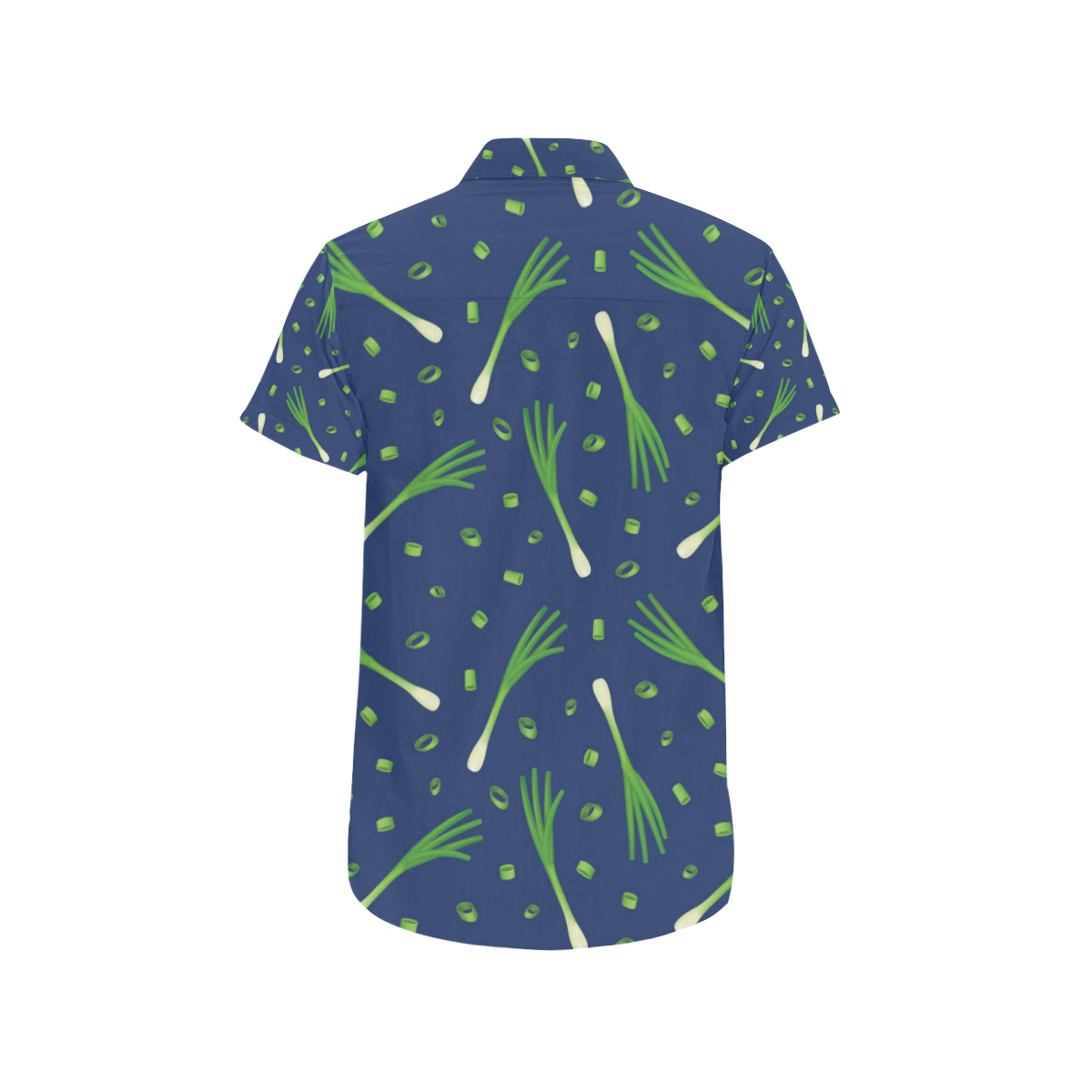 Leek Pattern Print Design 02 Men's Short Sleeve Button Up Shirt