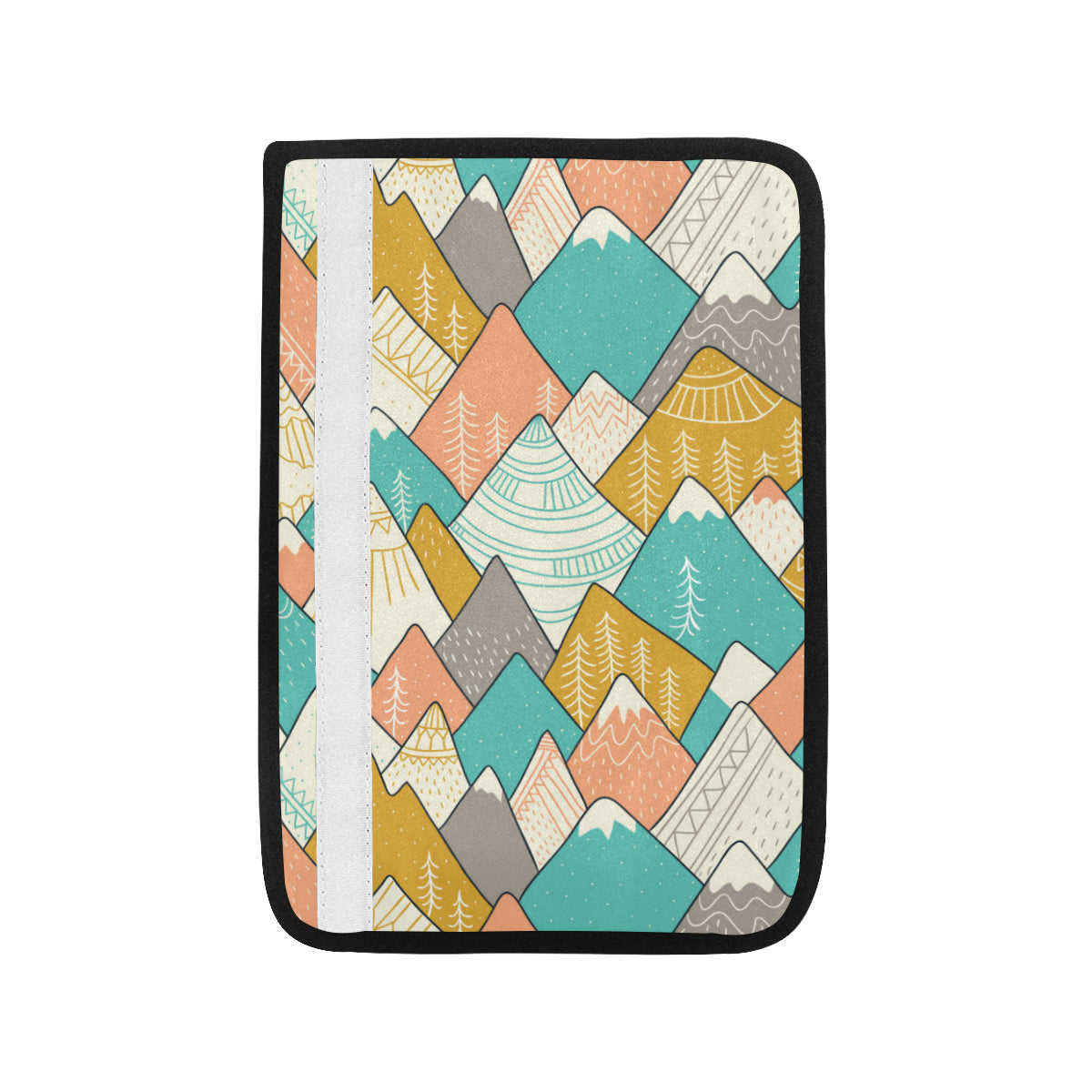 Mountain Pattern Print Design 02 Car Seat Belt Cover