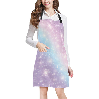 Cosmic Pastel Pattern Print Design 02 Apron with Pocket
