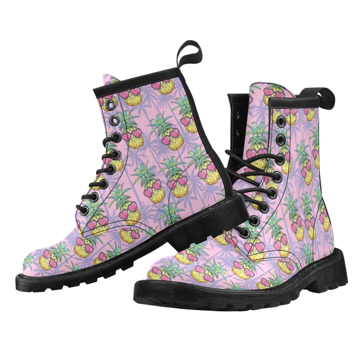 Pineapple Pattern Print Design PP06 Women's Boots