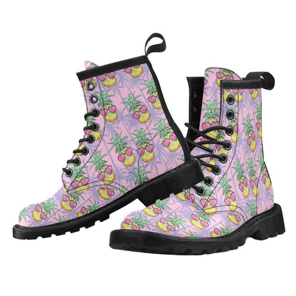 Pineapple Pattern Print Design PP06 Women's Boots